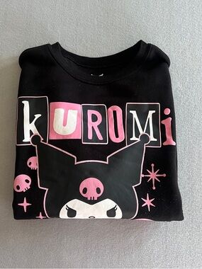Sanrio Kuromi Crewneck Sweatshirt - Black & Pink